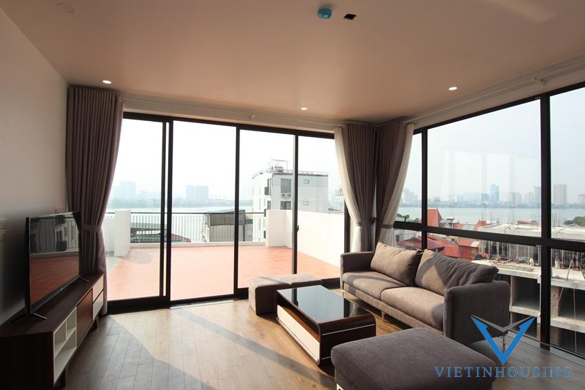 Gorgeous top floor with huge balcony and lake view in Tay ho, Hanoi