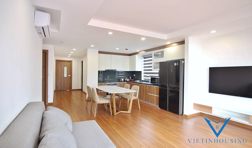 Beautiful and brightly 3 bedroom apartment for rent in Dang thai mai, Tay ho, Ha noi