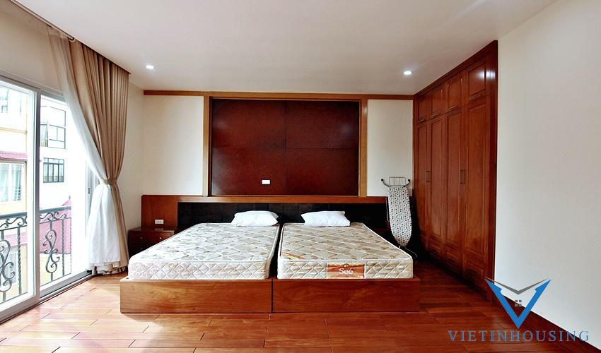 Spacious well-lit two bedroom apartment for rent on To Ngoc Van, Tay Ho