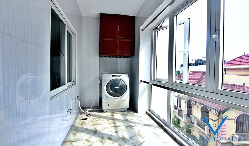 Spacious well-lit two bedroom apartment for rent on To Ngoc Van, Tay Ho