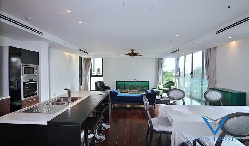Lakeview super modern apartment for rent on Xuan Dieu, Tay Ho