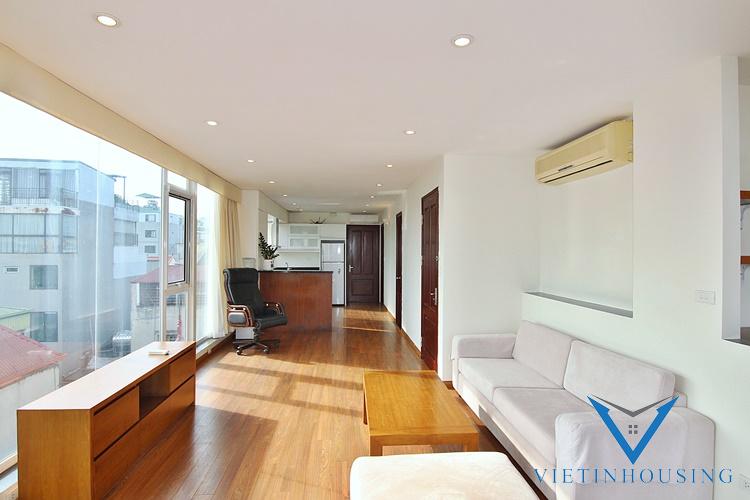 A nice serviced apartment with balcony for rent in Quang An, Tay Ho