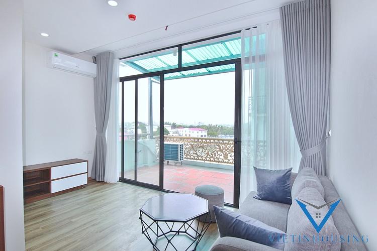 A newly 1 bedroom apartment with big balcony in Nhat chieu, Tay ho, Hanoi