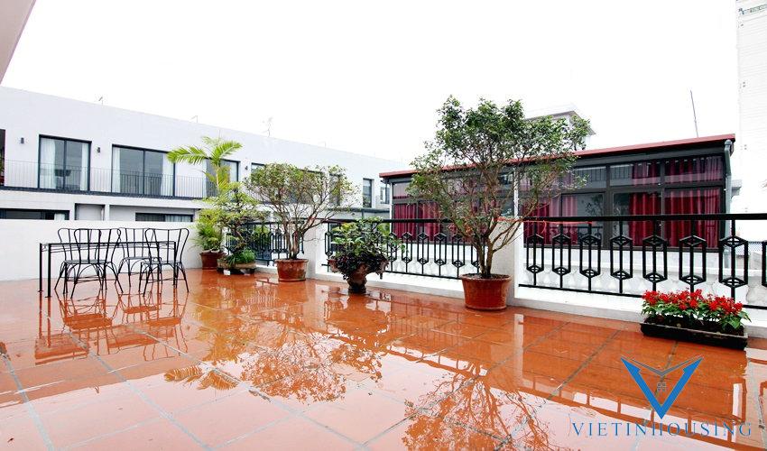 Spacious two bedroom apartment with huge balcony for rent in Tay Ho