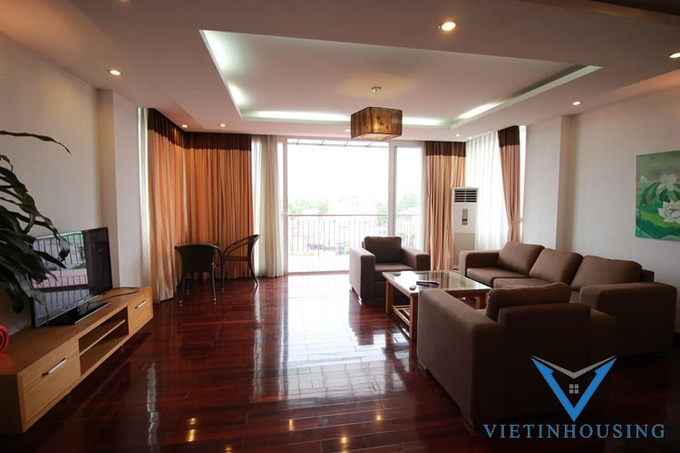 High floor apartment with nice opened view and 2 bedroom for rent in Truc Bach area, Ba Dinh