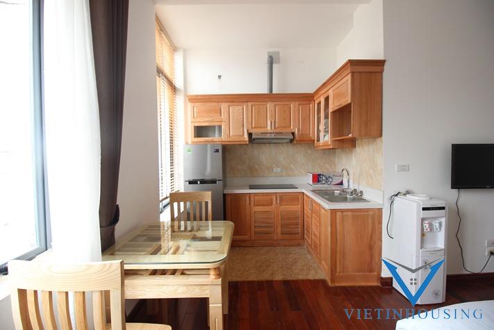 Bright studio apartment for rent in To Ngoc Van st, Tay Ho District 