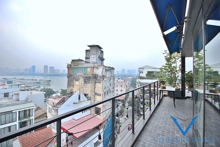 High-end 1 bed apartment with lake view for rent in To Ngoc Van street, Tay Ho