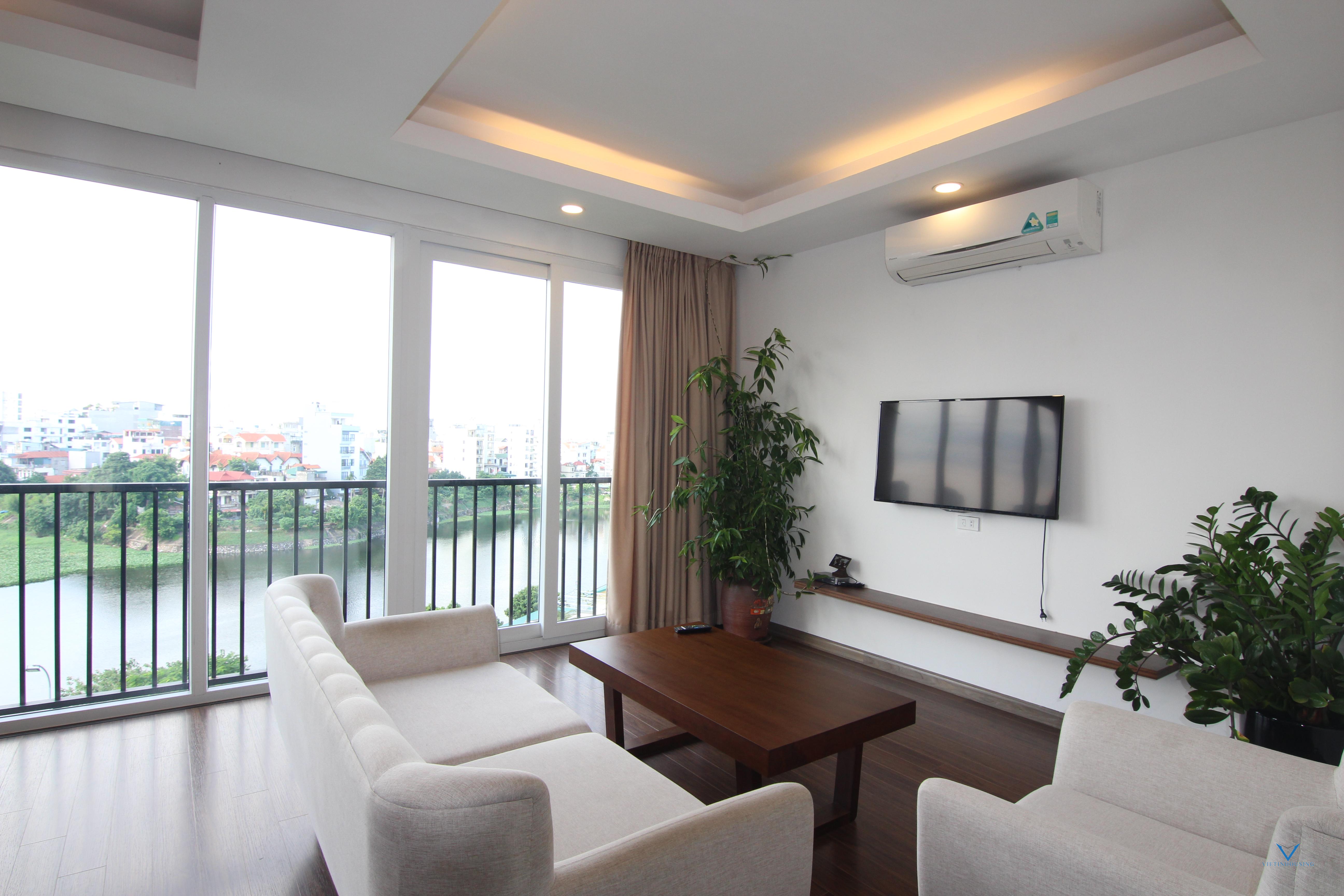 Lake view 2 bedroom apartment for rent in To ngoc van, Tay ho, Ha noi