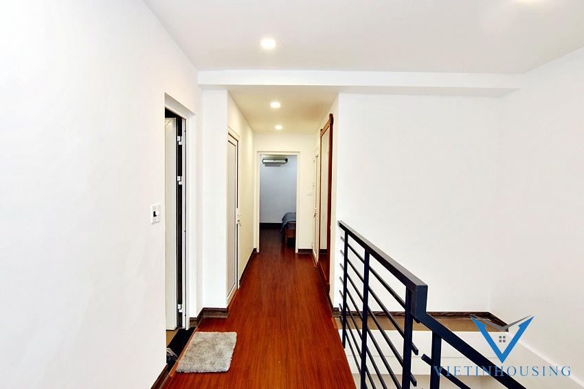 Amazing duplex three bedroom apartment with big yard for rent in Dang Thai Mai, Tay Ho, Hanoi