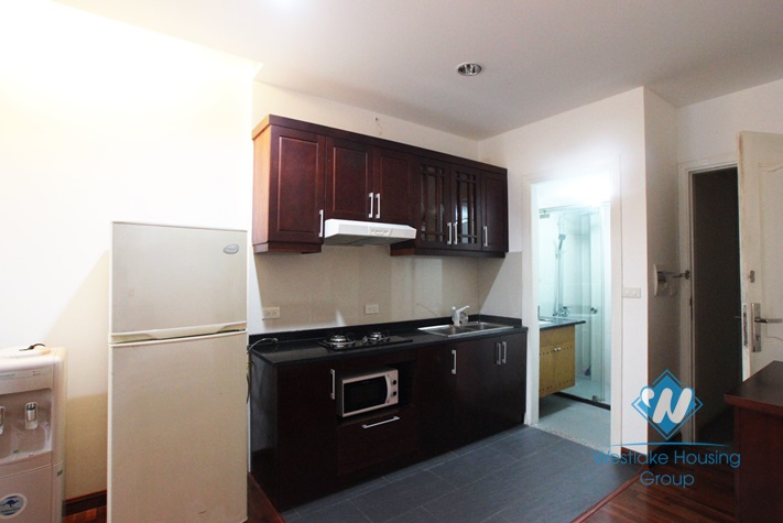 Cosy studio available for rent in Truc Bach area, Ba Dinh district, Hanoi.