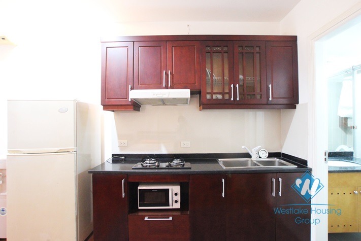 Cosy studio available for rent in Truc Bach area, Ba Dinh district, Hanoi.