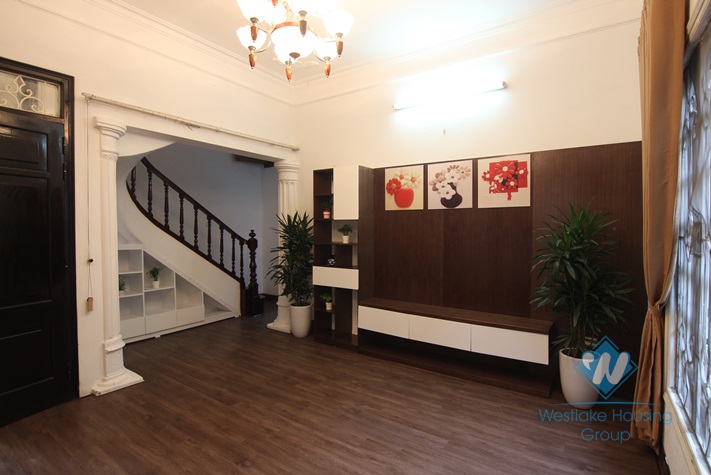 House for rent in Tay Ho alley with small yard large terrace