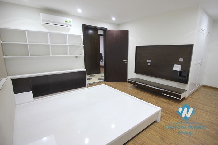 A brand new and high quality apartment of 267 m2 located on high floor with nice view for rent in L tower Ciputa, Hanoi 