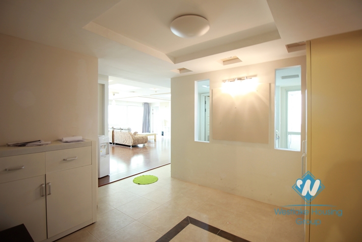 Newly renovated apartment with huge living room for rent in Ciputra, Tay Ho, Hanoi.