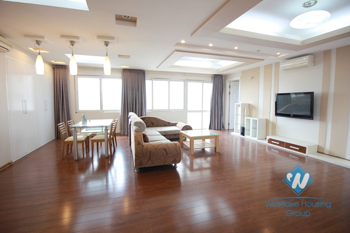 Newly renovated apartment with huge living room for rent in Ciputra, Tay Ho, Hanoi.
