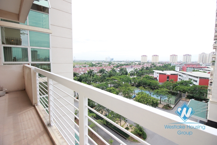 Newly renovated apartment with huge living room for rent in Ciputra, Tay Ho, Hanoi.