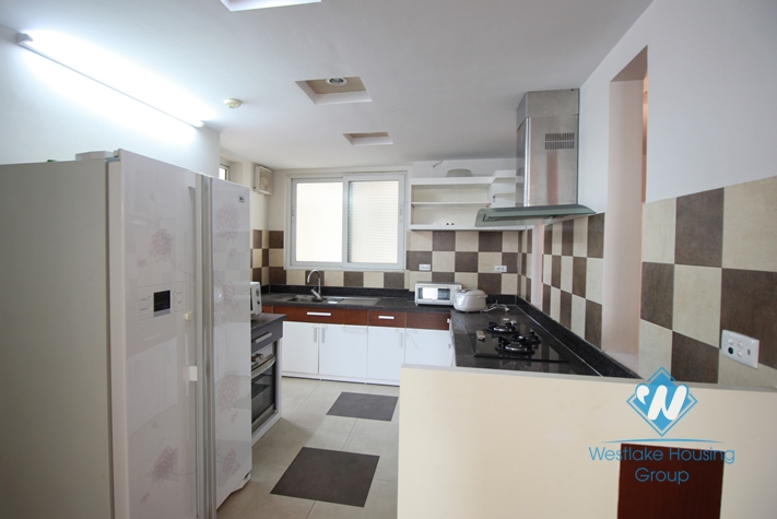 Newly renovated apartment with huge living room for rent in Ciputra, Tay Ho, Hanoi.