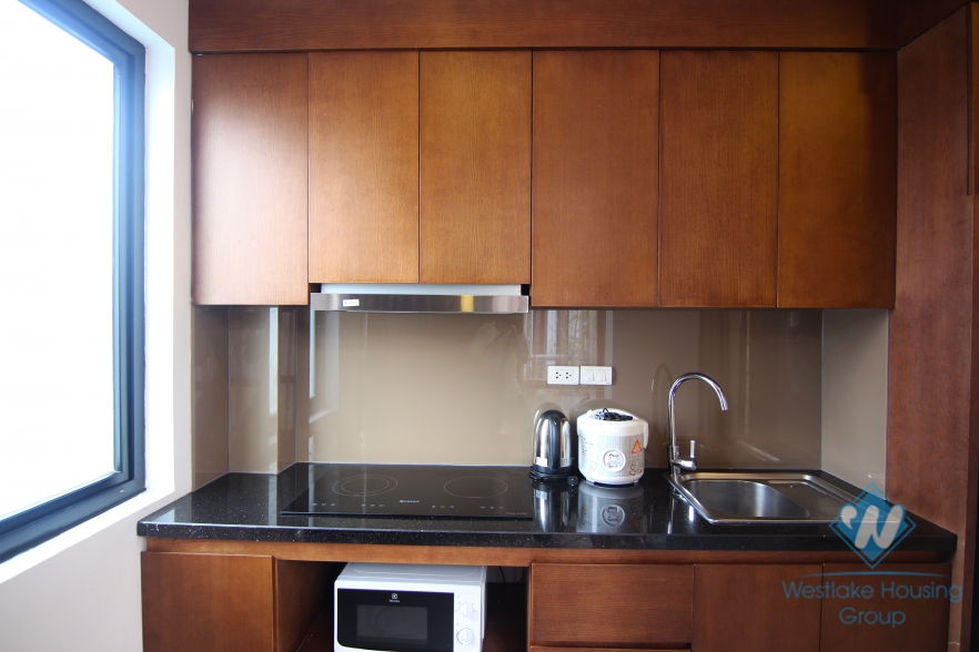 One bedroom apartment for rent near Embassy of Japan, Van Cao street, Hanoi.