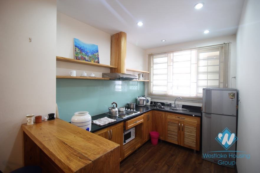 Comfortable one bedroom apartment for rent in Tran Phu street, Ba Dinh district, Ha Noi