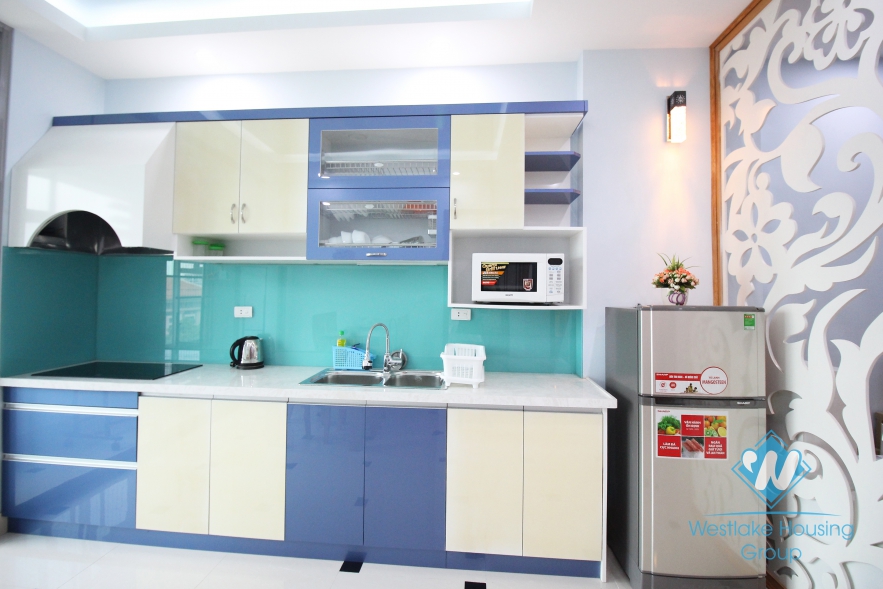 Airy beautiful apartment with green view for rent in Ba Dinh