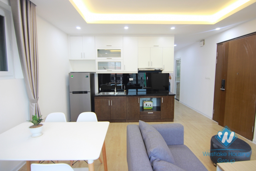 Two bedrooms apartment in the high floor is available for rent in Ba Dinh. 