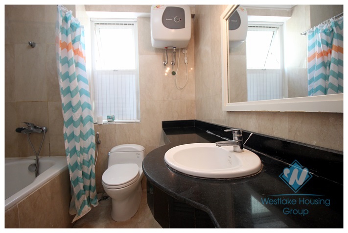 Apartment with 145sqm living space for rent in Ciputra, Tay Ho, Hanoi.