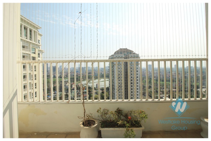 Apartment with 145sqm living space for rent in Ciputra, Tay Ho, Hanoi.