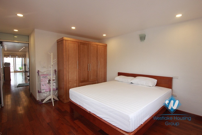 Balcony lakeview apartment for rent in Yen Phu Village, Tay Ho District