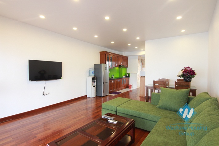 Balcony lakeview apartment for rent in Yen Phu Village, Tay Ho District