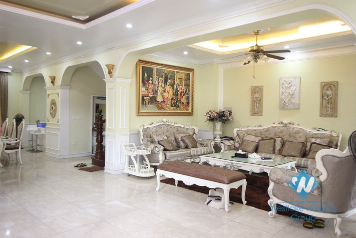 Beautiful house with large garden around for rent in Ciputra area, Tay Ho, Ha Noi
