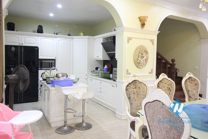 Beautiful house with large garden around for rent in Ciputra area, Tay Ho, Ha Noi
