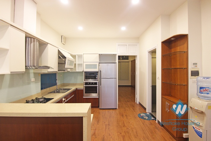 Lakeside serviced apartment with large yard for rent in Tay Ho, Ha Noi