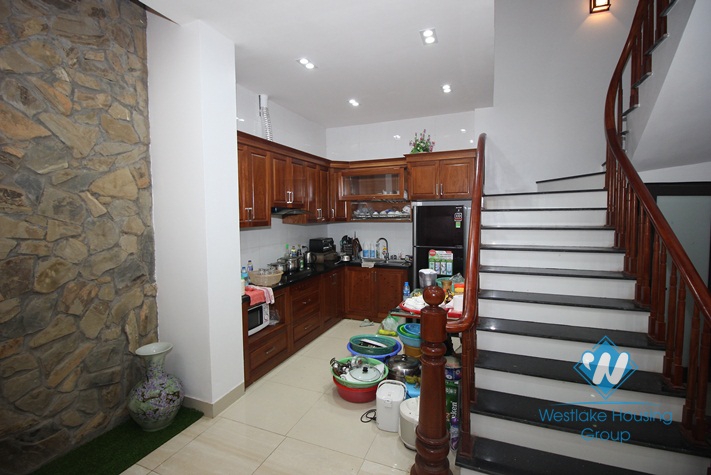 Good quality house with natural wooden furniture for rent in Ba Dinh