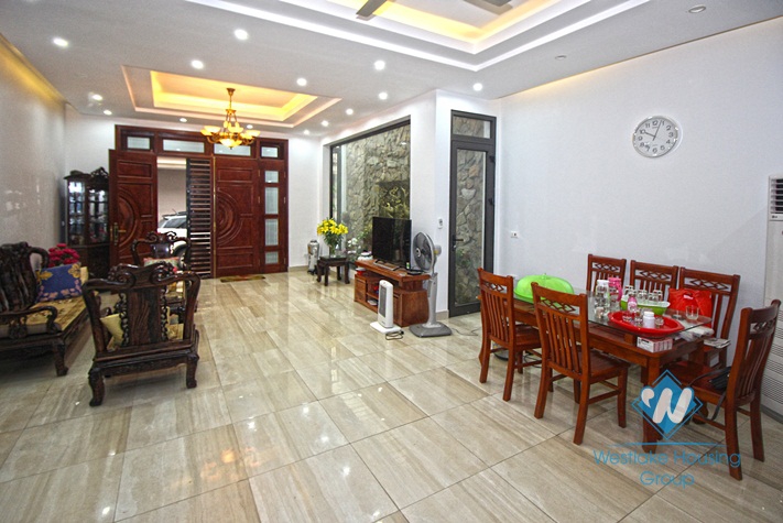 Good quality house with natural wooden furniture for rent in Ba Dinh