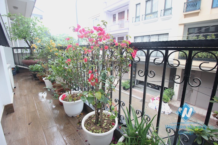 Good quality house with natural wooden furniture for rent in Ba Dinh