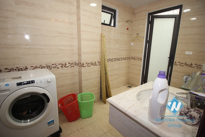 Good quality house with natural wooden furniture for rent in Ba Dinh