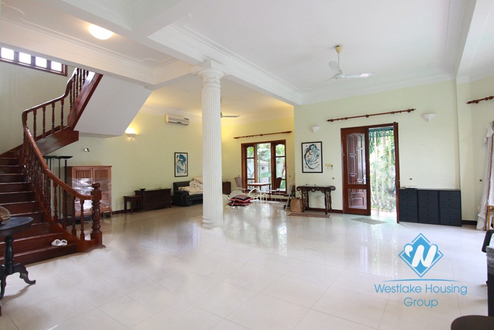 Charming house for rent in Tay Ho with garden yard and swimming pool, available now