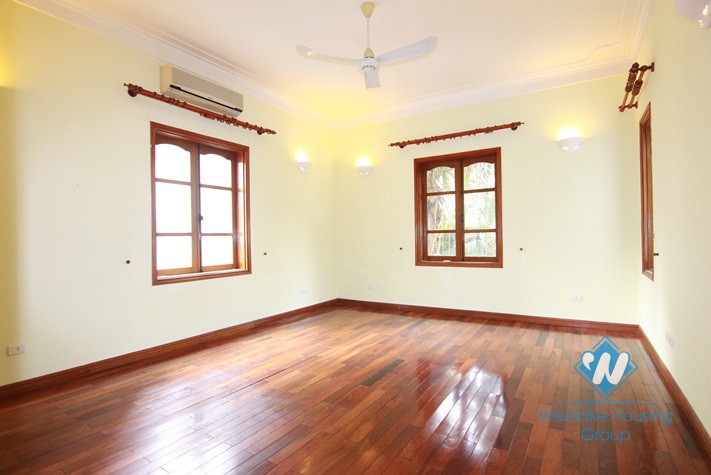 Charming house for rent in Tay Ho with garden yard and swimming pool, available now