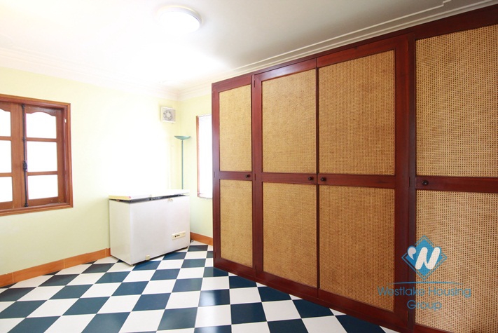 Charming house for rent in Tay Ho with garden yard and swimming pool, available now