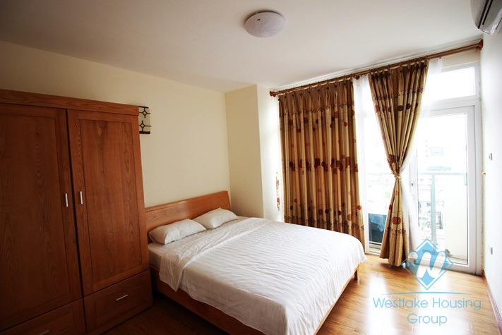 Bright 02 bedrooms apartment for rent in Kim Ma St, Ba Dinh, Hanoi.