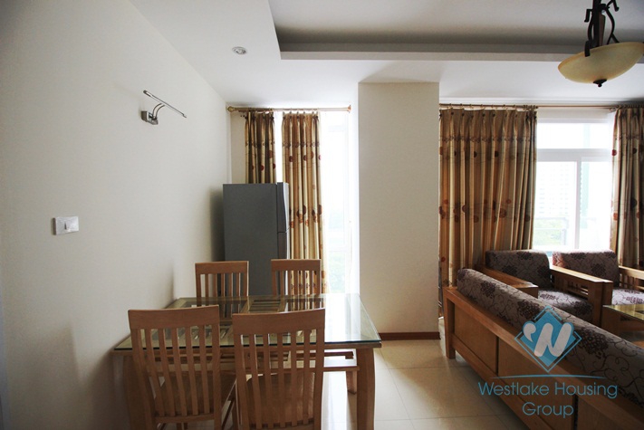 Bright 02 bedrooms apartment for rent in Kim Ma St, Ba Dinh, Hanoi.