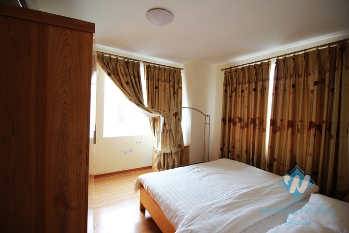 Bright 02 bedrooms apartment for rent in Kim Ma St, Ba Dinh, Hanoi.