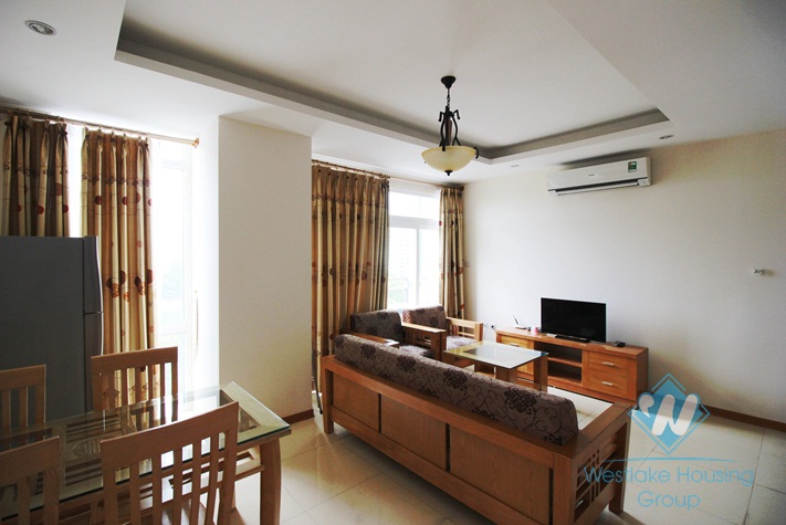Bright 02 bedrooms apartment for rent in Kim Ma St, Ba Dinh, Hanoi.
