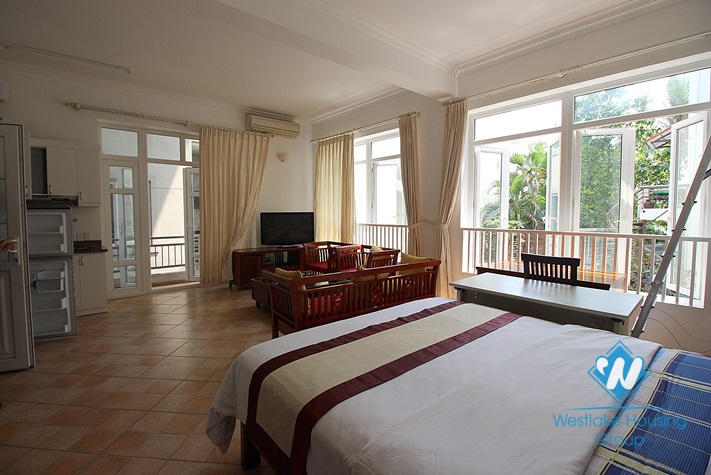 Lovely studio apartment for rent in an alley near Quang An, Xuan Dieu