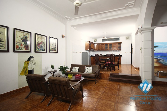 House with large terrace available for rent near lake side, Tay ho district, Hanoi.