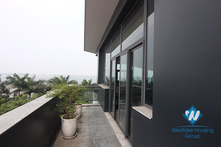 An exquisite villa for rent by Westlake Tay Ho with swimming pool splendid lake view