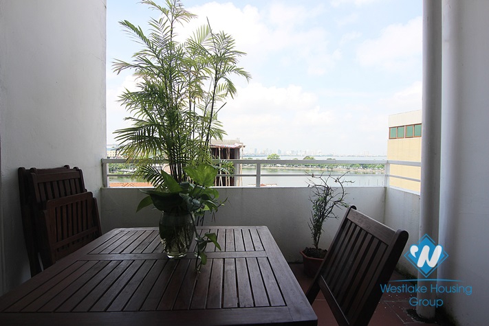 Duplex apartment rental with beautiful lakeview balcony in Truc Bach, Ba Dinh