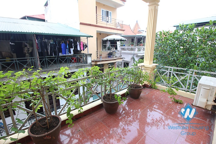 House with large terrace available for rent near lake side, Tay ho district, Hanoi.