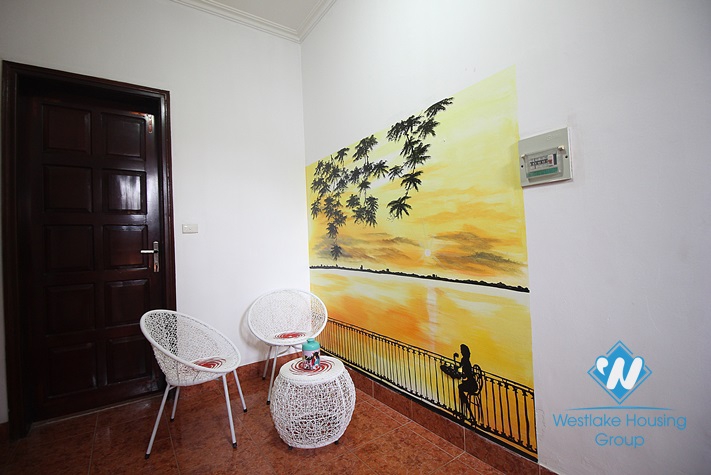 House with large terrace available for rent near lake side, Tay ho district, Hanoi.