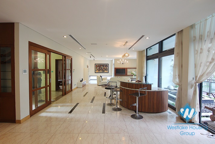 An exquisite villa for rent by Westlake Tay Ho with swimming pool splendid lake view
